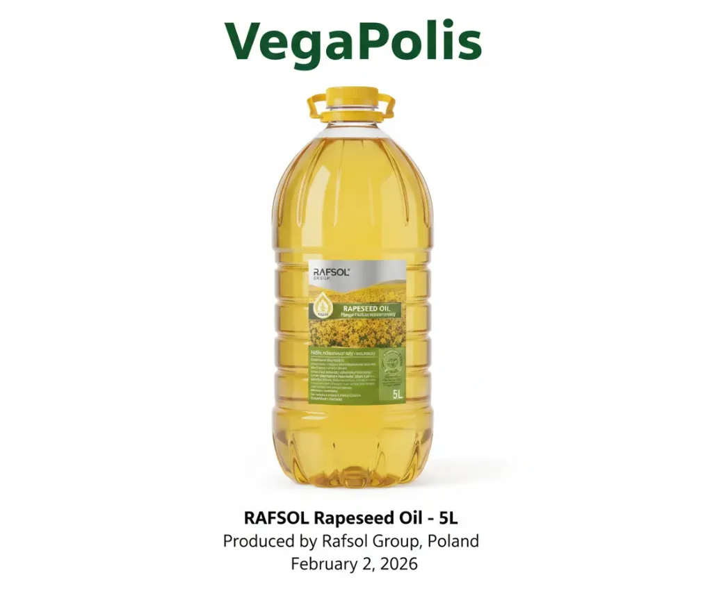 Olej Rzepakowy Rafsol 5L – Uniwersalny do Smażenia i Pieczenia | VegaPolis