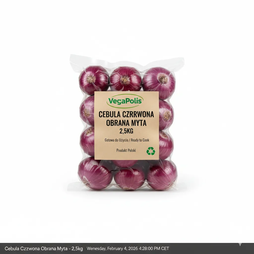 Cebula Czerwona Obrana 2,5kg – Świeża i Gotowa do Użycia | VegaPolis