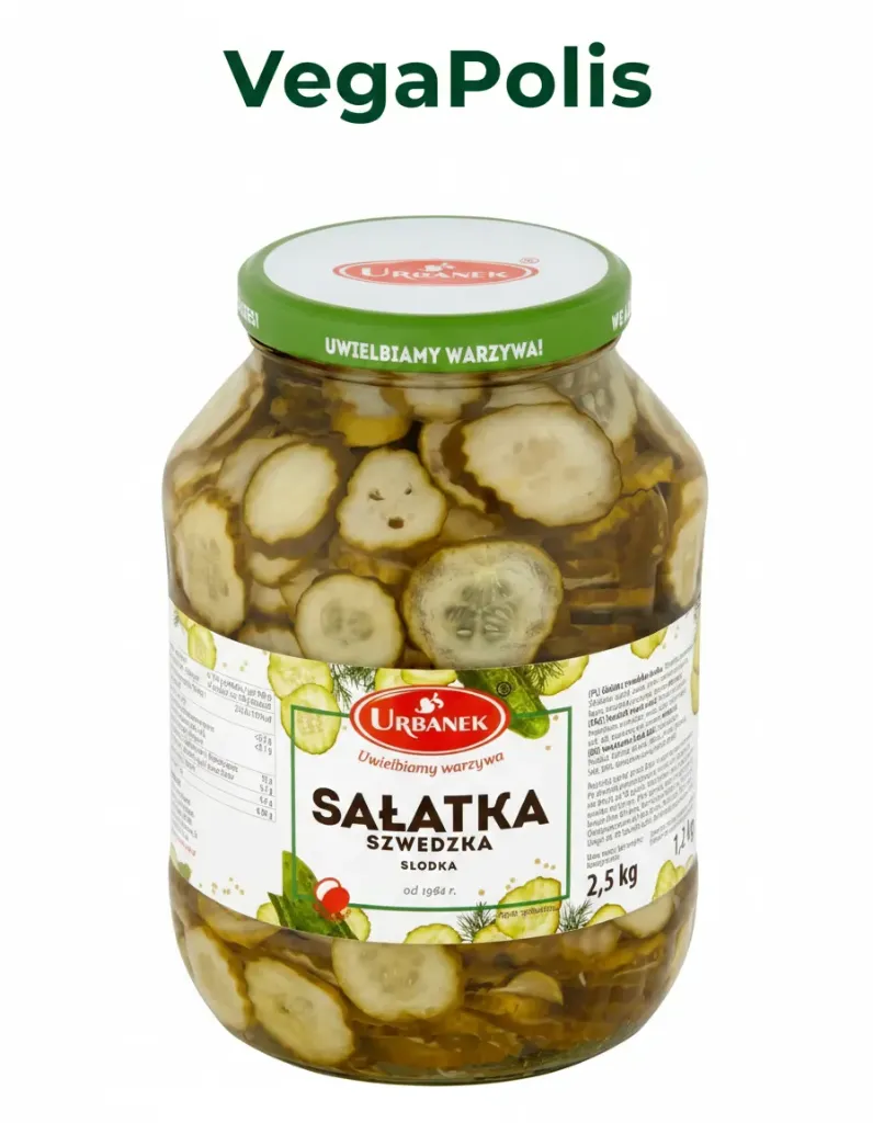 Sałatka Szwedzka Słodka Urbanek 2,5kg – Chrupiące Ogórki | VegaPolis
